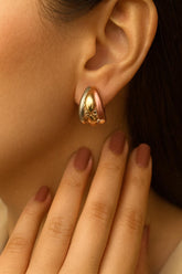 Stainless Steel Hoop Earring-03 (Tri Colour)